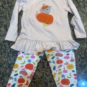 Baby Boden Mouse and Pumpkin Set in Pink and Multicolor